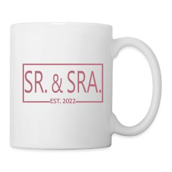 Sr. & Sra. Est. 2022 - Hochzeitsgeschenk für Männer & Frauen - Tasse - Weiß - Rechts