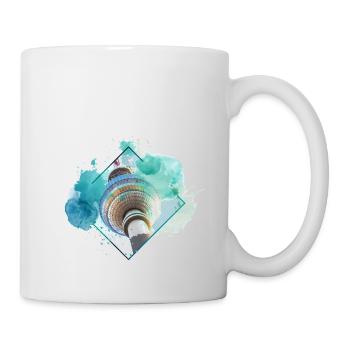 Berlin Allemagne City Skyline Splash coloré - Mug blanc - blanc - Droite