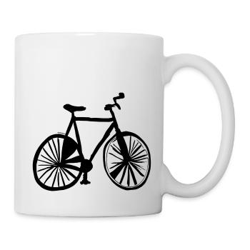 Fahrrad Gekritzel Fahrräder Radfahren Vektor 7 - Tasse - Weiß - Rechts