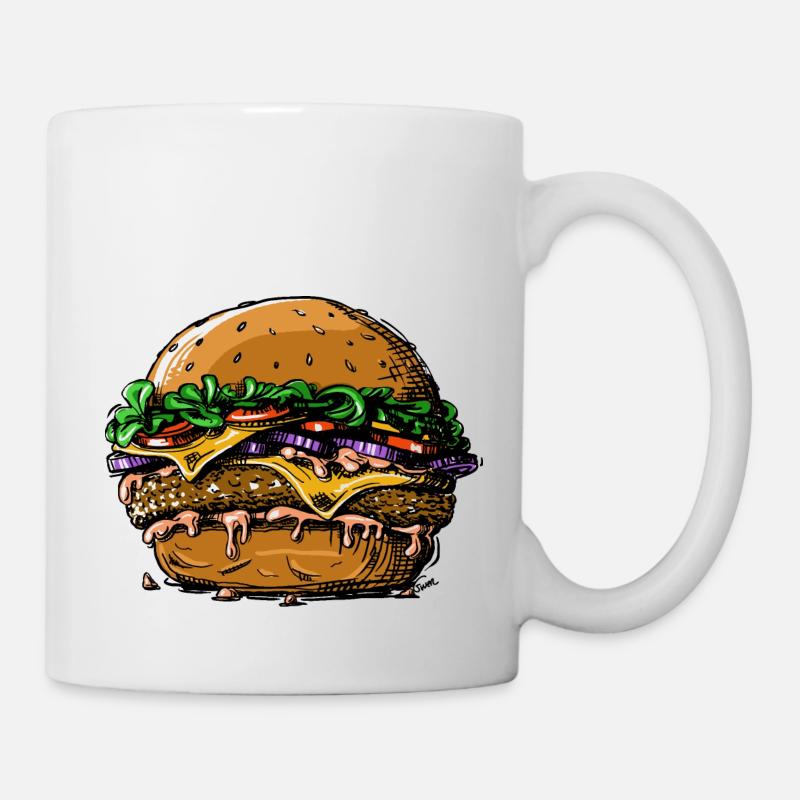 Burger - Tasse - Weiß