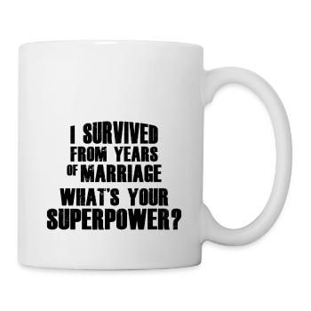 MARRIAGE SURVIVOR SUPERPOWER - Mug - white - Right