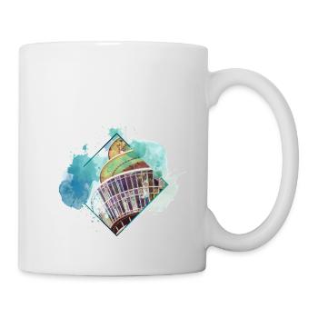 Düsseldorf Allemagne City Skyline Splash Coloré - Mug blanc - blanc - Droite