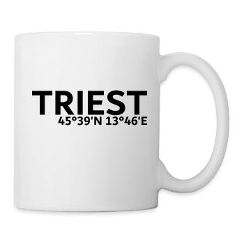 Triest Koordinaten - Tasse - Weiß - Rechts