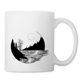 In die Berge - Tasse - Weiß - Rechts