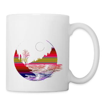 Landscapes in Geometric shape - Mug - white - Right