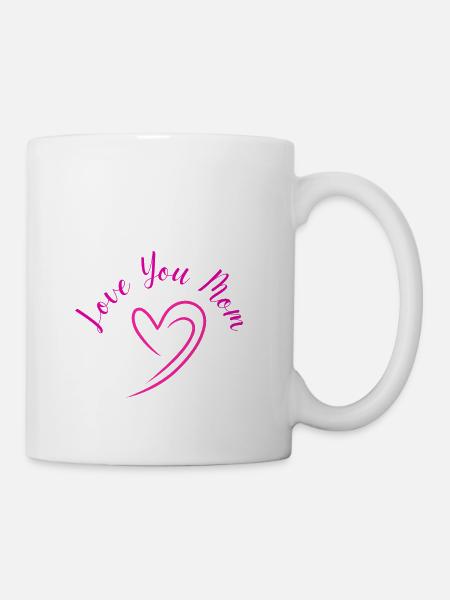 love you Mom design - Mug - white