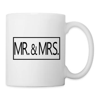 Herr & Frau Ehepaar Männer & Frauen Hochzeitsgeschenk - Tasse - Weiß - Rechts
