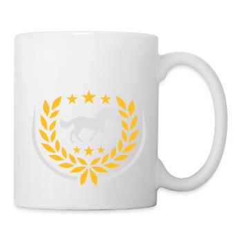 Laurel wreath Horse Star Coat of Arms - Mug - white - Right