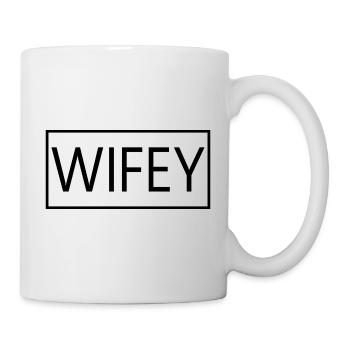 Wifey Matching Couple Engagement Wedding Honeymoon - Mug - white - Right