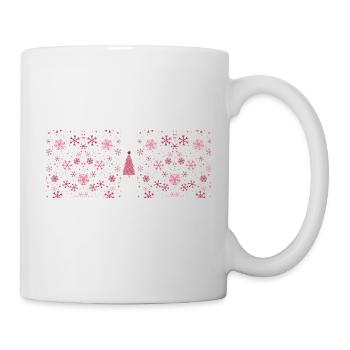 Christmas tree snowflakes - Mug - white - Right