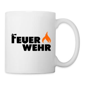Feuerwehr Flamme - Tasse - Weiß - Rechts