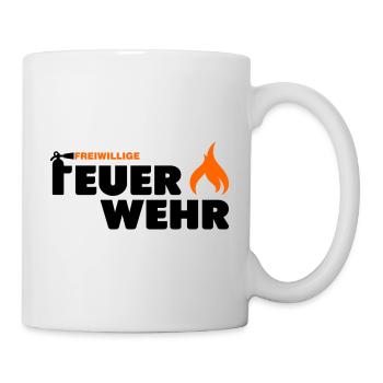 Freiwillige Feuerwehr Flamme - Tasse - Weiß - Rechts