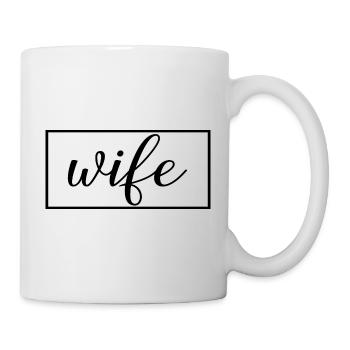 Wife Matching Couple Engagement Wedding Honeymoon - Mug - white - Right