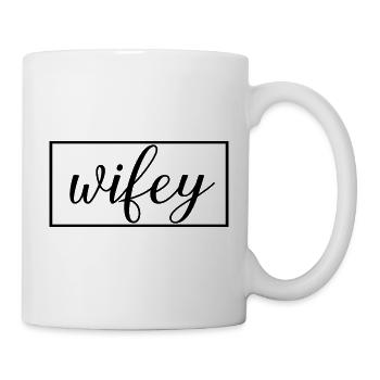 Wifey Matching Couple Engagement Wedding Honeymoon - Mug - white - Right
