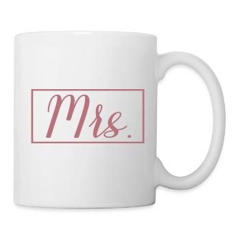 Mrs. Matching Couple Engagement Wedding Honeymoon - Mug - white - Right