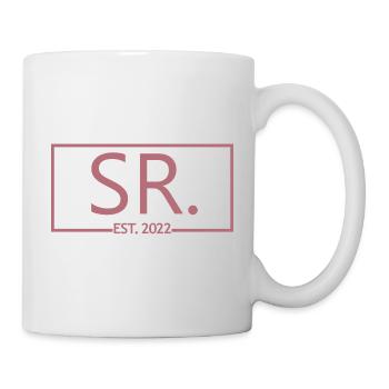 Sr. Est. 2022 Verlobung für die Hochzeitsfeier des Bräutigams - Tasse - Weiß - Rechts