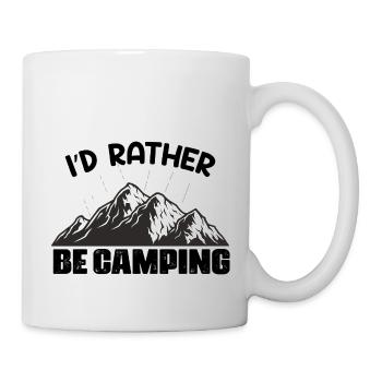 Je préfère camper drôle en disant - Mug blanc - blanc - Droite