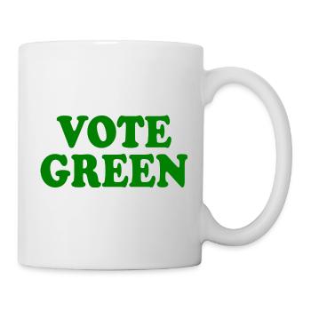 Vote green - Tasse - Weiß - Rechts