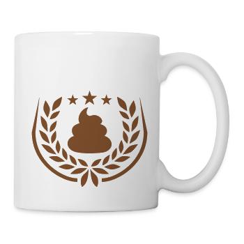 Lorbeerkranz Scheiße Haufen Sterne - Tasse - Weiß - Rechts