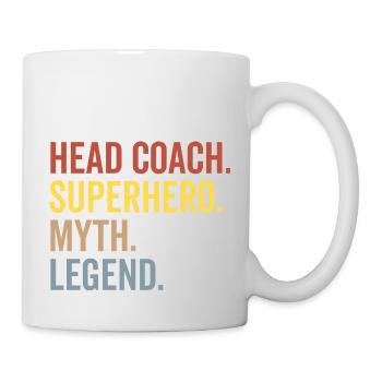 Head Coach Superhero Myth Legend - Mug - white - Right