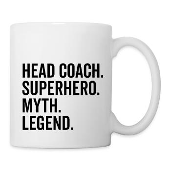 Head Coach Superhero Myth Legend - Mug - white - Right