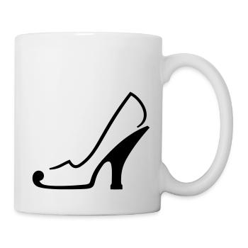 Heel Heel Pumps Stiletto Sock Shoe Design - Mug - white - Right