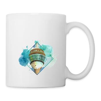 Düsseldorf Allemagne City Skyline Splash Coloré - Mug blanc - blanc - Droite