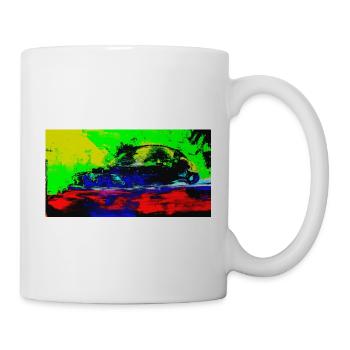 Neon Abstract Retro Car Design Coop Artist BiBi-2 - Tasse - Weiß - Rechts