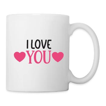Je t’aime Cœurs - Mug blanc - blanc - Droite