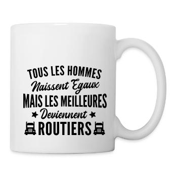les meilleurs deviennent routiers / humour routier - Mug blanc - blanc - Droite