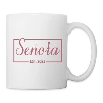 Señora Est. 2023 Verlobungsbraut wird Hochzeit - Tasse - Weiß - Rechts