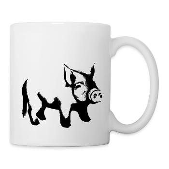 pig sweet pig pig animal vector 05 - Mug - white - Right