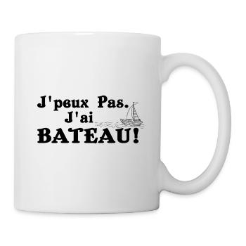 J'peux pas j'ai bateau - Mug blanc - blanc - Droite