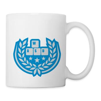WASD laurel couronne étoile armoiries - Mug blanc - blanc - Droite