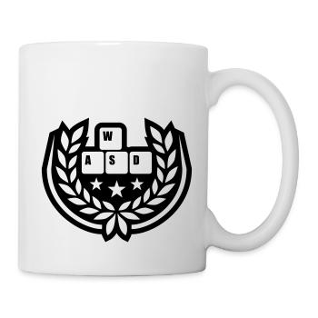 Ordinateur WASD couronne de laurier étoiles - Mug blanc - blanc - Droite