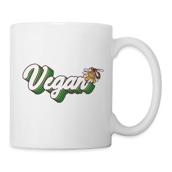Vegan Biene - Tasse - Weiß - Rechts