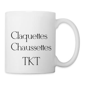 CLAQUETTES CHAUSSETTES TKT - Mug blanc - blanc - Droite