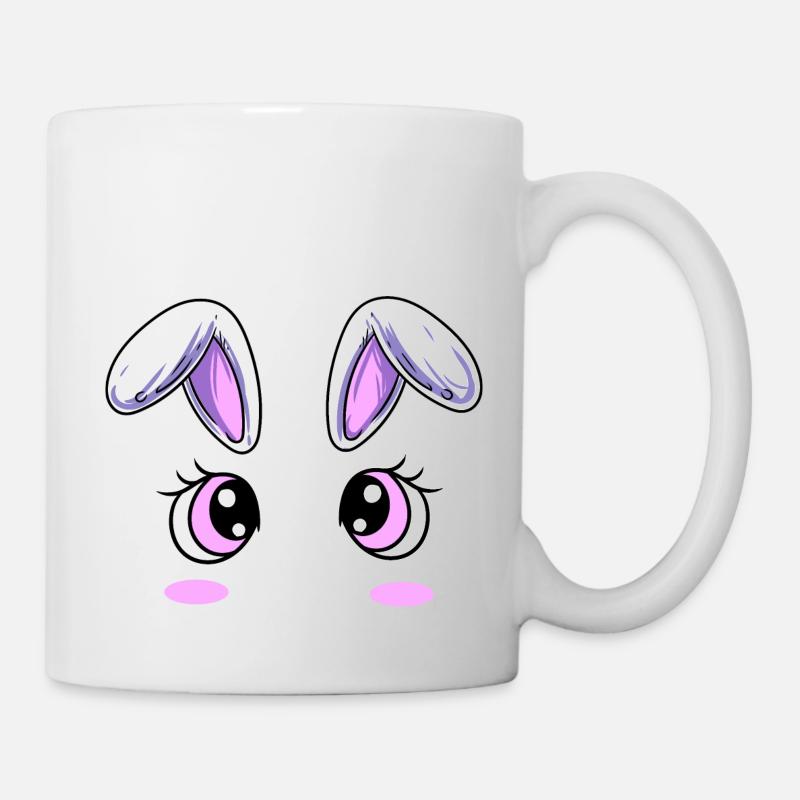 Cute Face Eyes Design - Mug - white