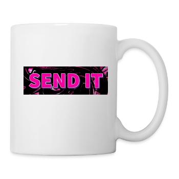 SEND IT Boxlogo - Tasse - Weiß - Rechts