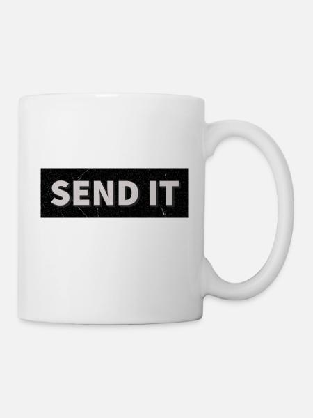 SEND IT Box Logo - Mug - white