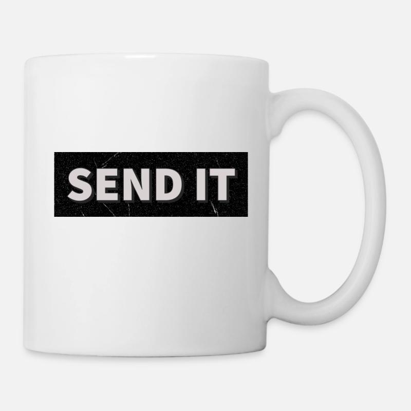 Logo de la boîte SEND IT - Mug blanc - blanc