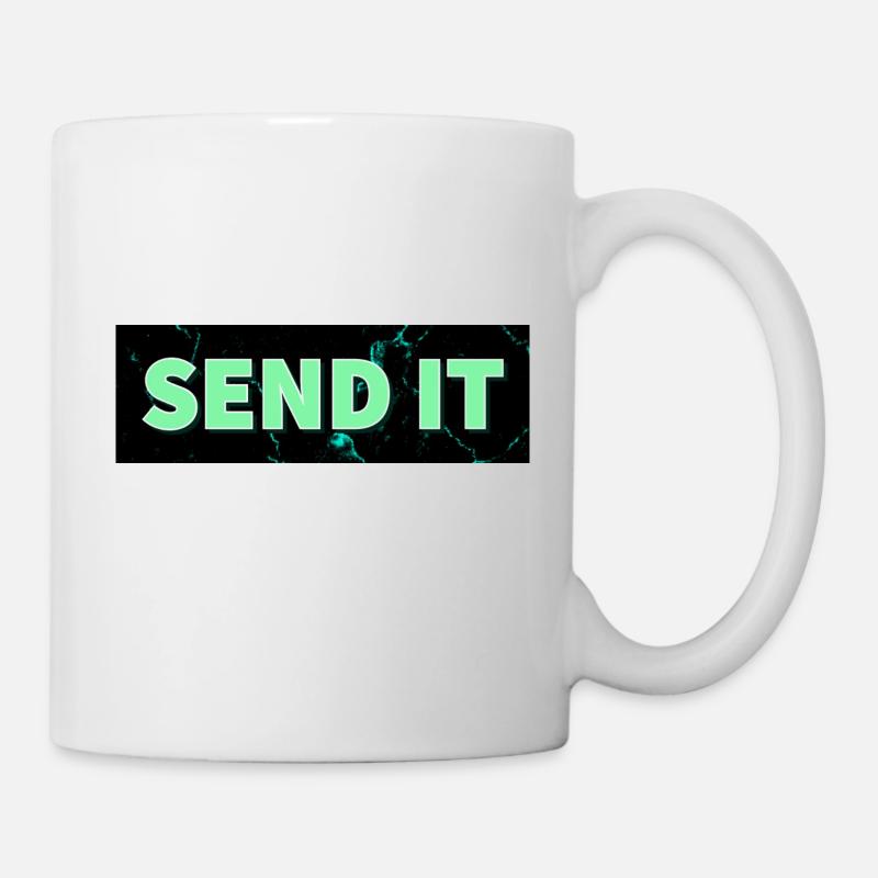 Logo de la boîte SEND IT - Mug blanc - blanc