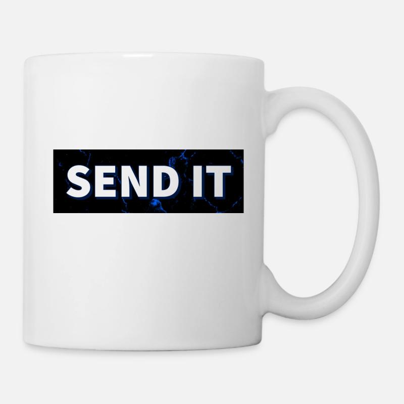 SEND IT Boxlogo - Tasse - Weiß