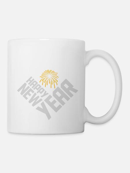 happy new year Zitat - Tasse - Weiß
