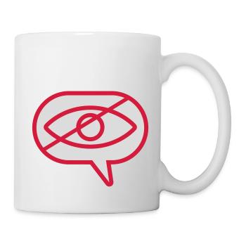 Ne pas voir l’œil visuel - Mug blanc - blanc - Droite