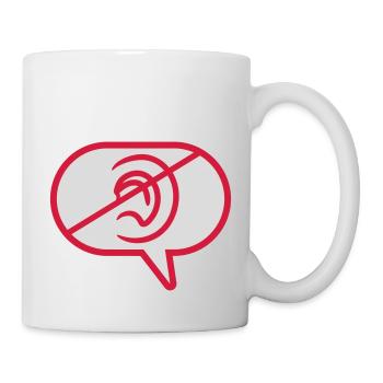 N’entendez pas la bulle de symbole - Mug blanc - blanc - Droite