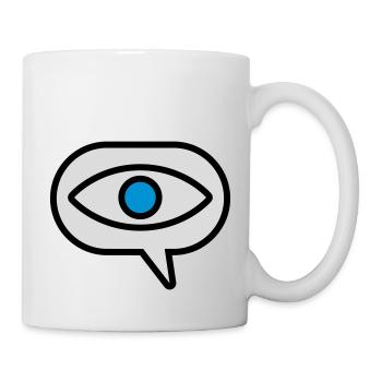 Eye Seeing Comic Speech Bubble - Mug - white - Right
