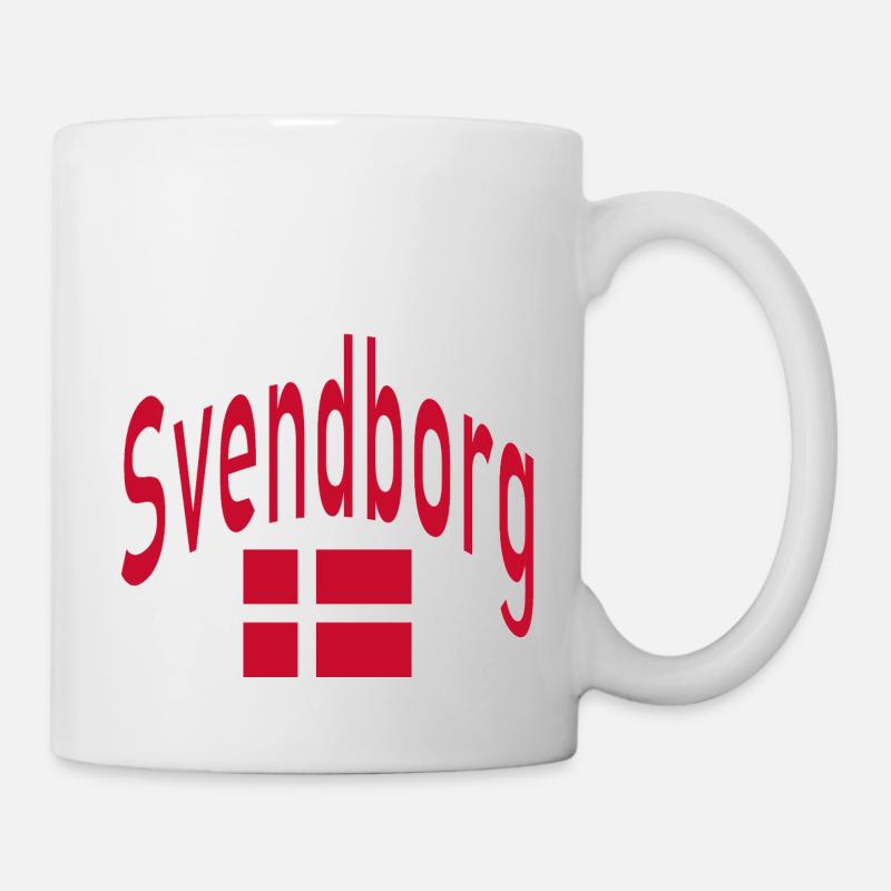 Svendborg Danimarca bandiera - Tazza - bianco