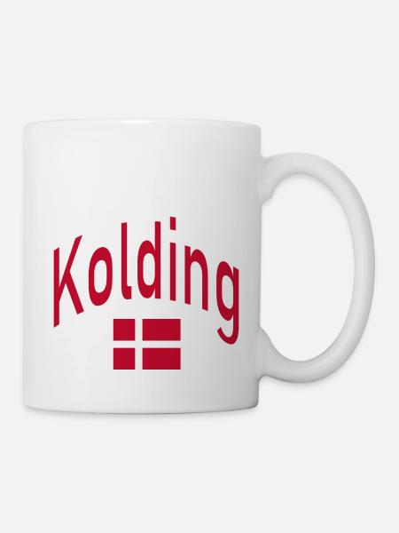 Kolding dänemark flagge - Tasse - Weiß