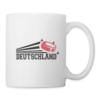 Deutschland Eishockey WM Puck Trikot Fan - Tasse - Weiß - Rechts